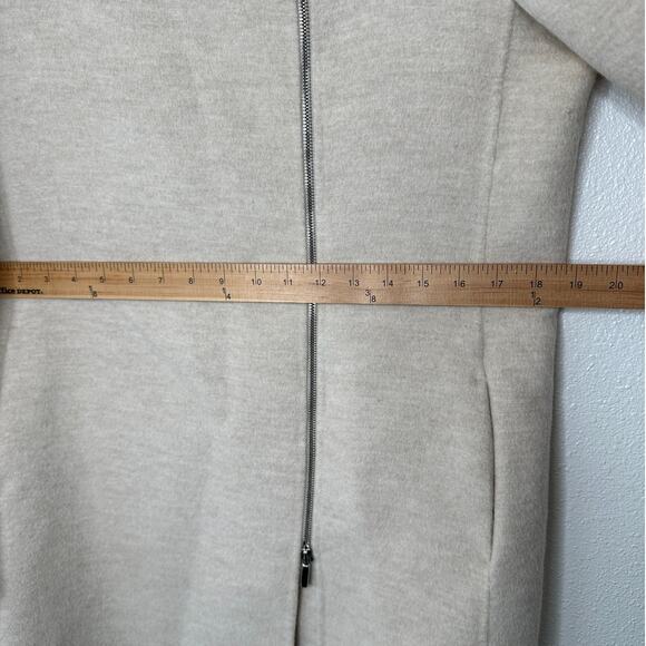 S Max Mara Tan Long Sleeve Front Zip Hooded Wool Angora Shacket 8 - Picture 15 of 16
